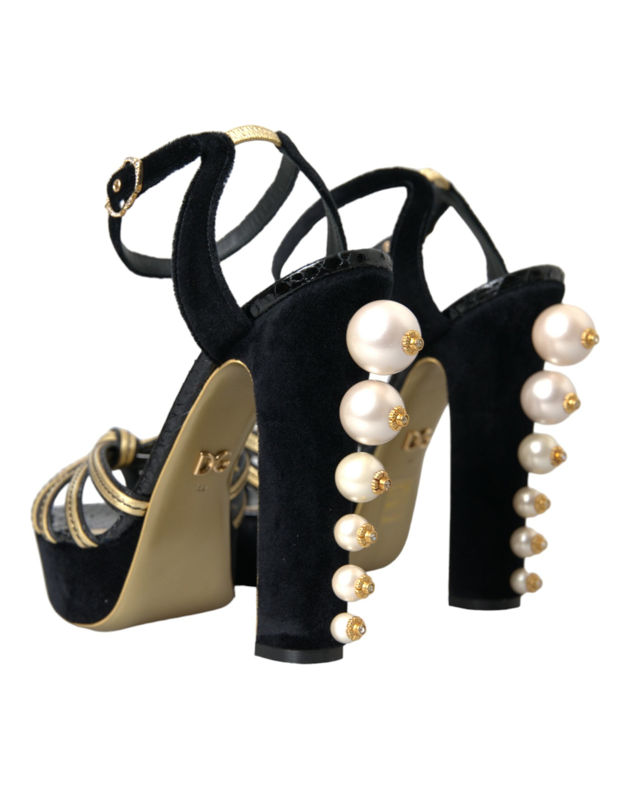 Sandales à talons ornées de cristaux Dolce &amp; Gabbana