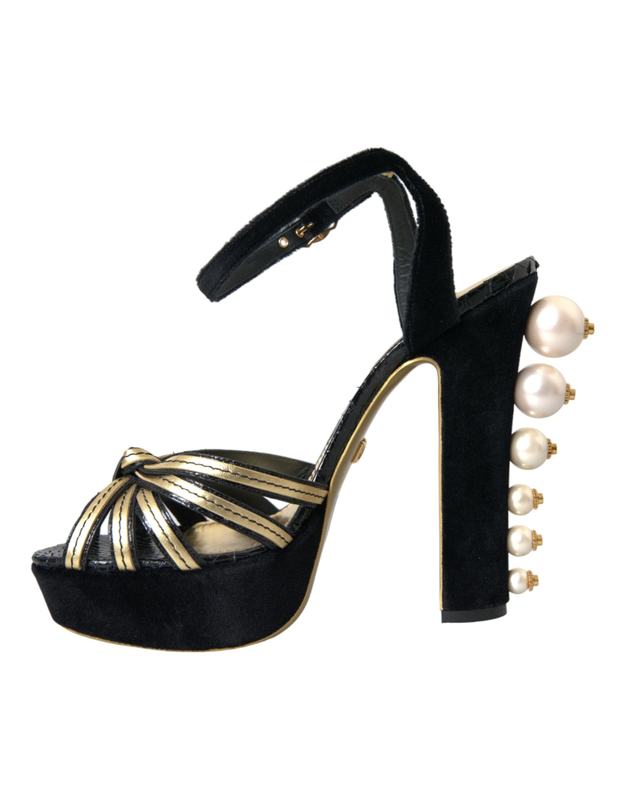 Sandales à talons ornées de cristaux Dolce &amp; Gabbana