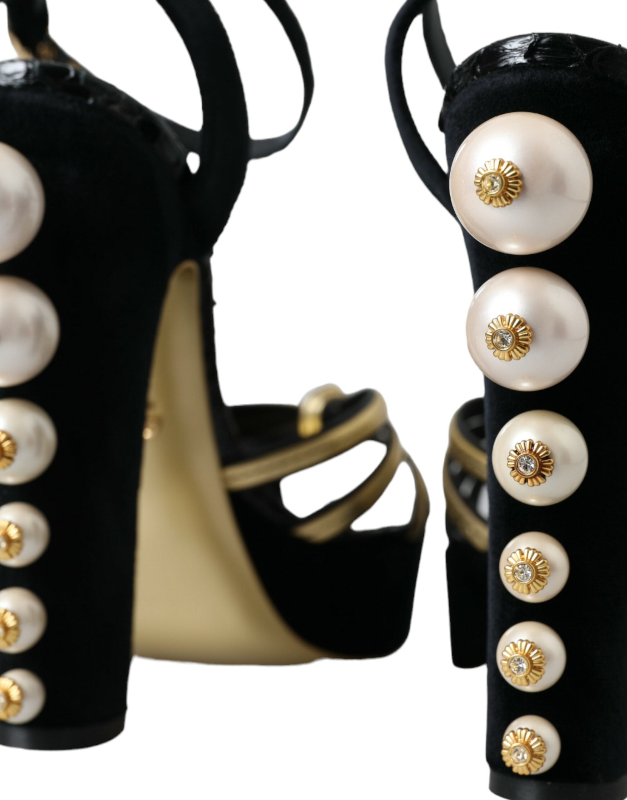 Sandales à talons ornées de cristaux Dolce &amp; Gabbana