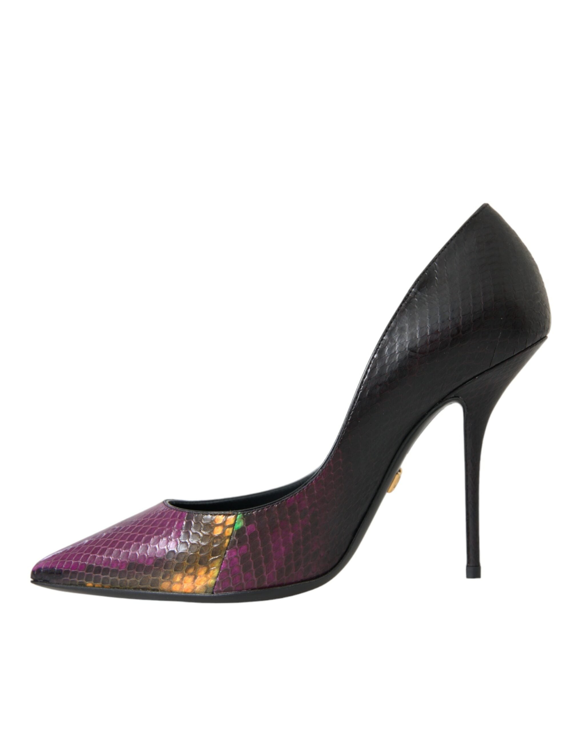Dolce &amp; Gabbana Multicolor Exotische Leder Heels Pumps Schuhe