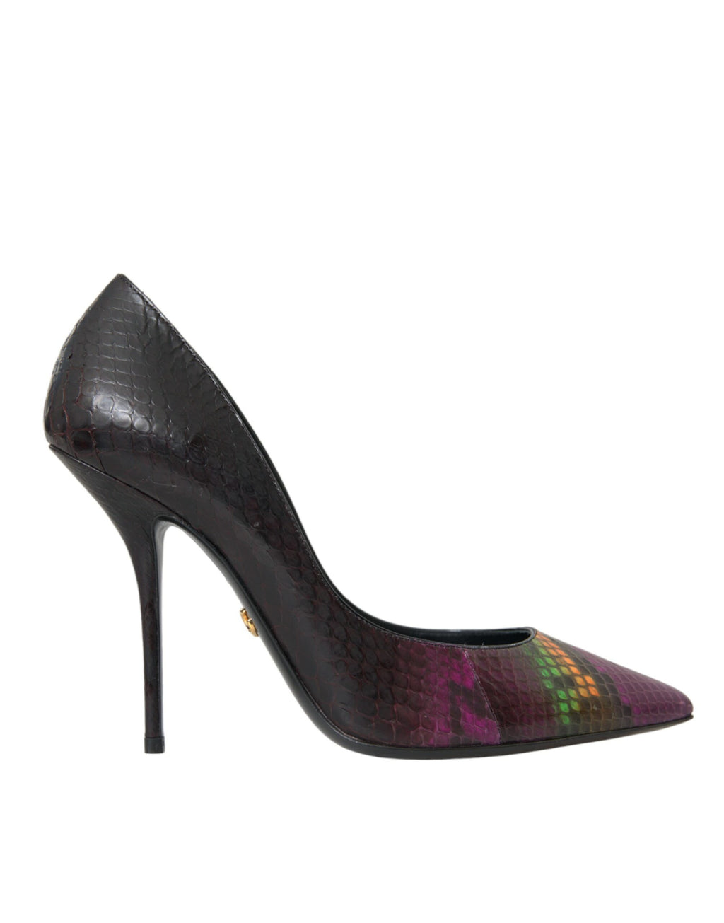 Dolce &amp; Gabbana Multicolor Exotische Leder Heels Pumps Schuhe