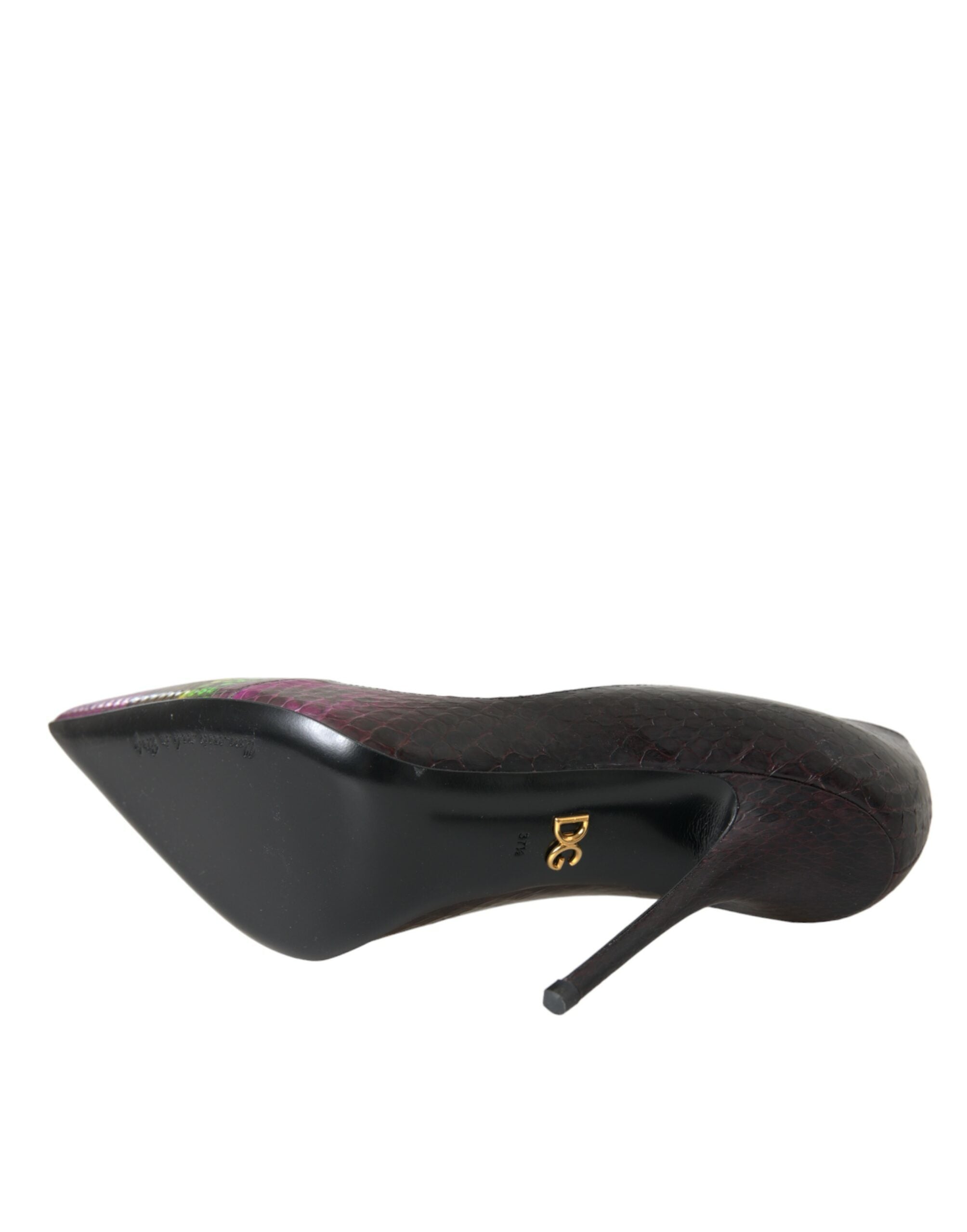Dolce &amp; Gabbana Multicolor Exotische Leder Heels Pumps Schuhe