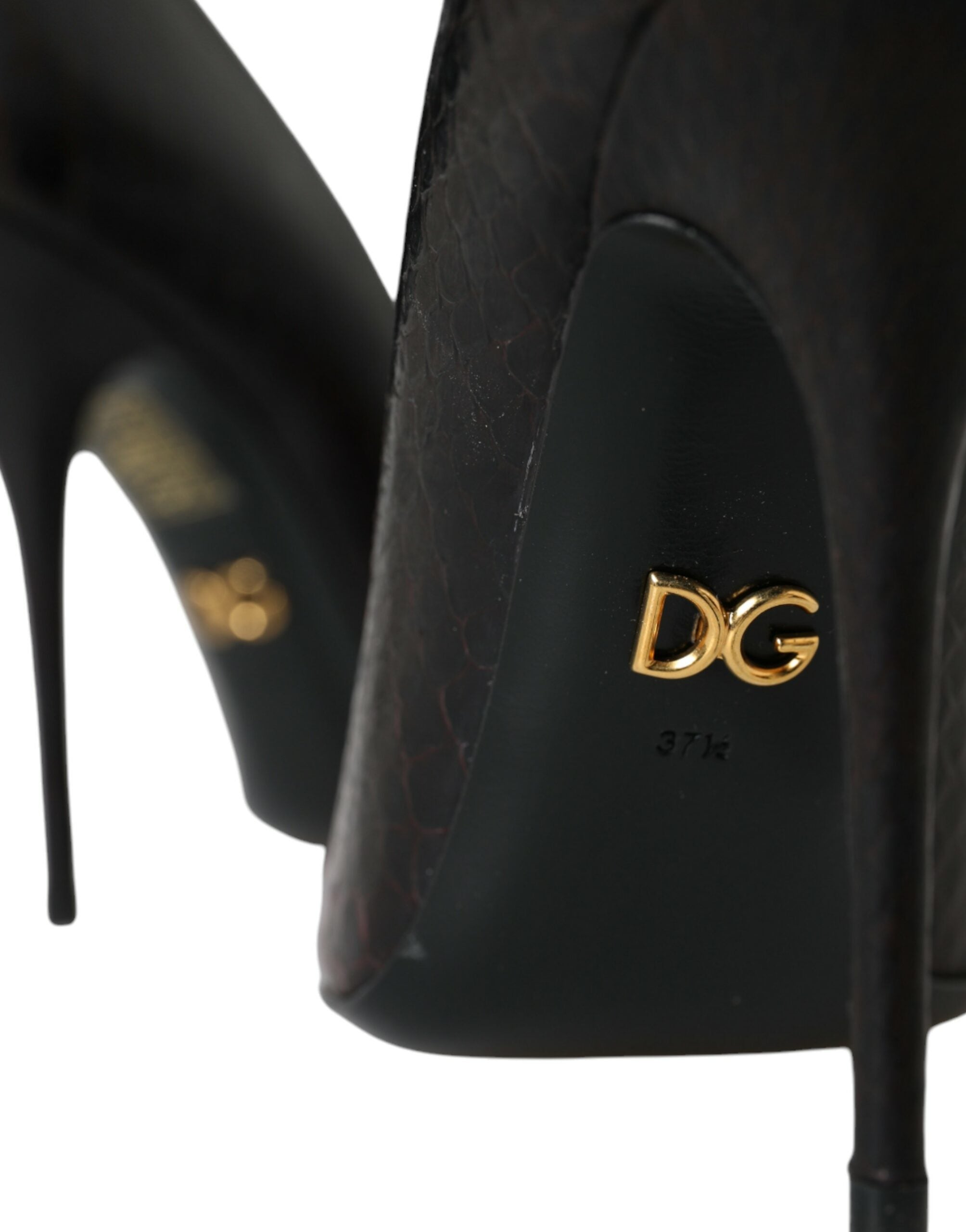 Dolce &amp; Gabbana Multicolor Exotische Leder Heels Pumps Schuhe