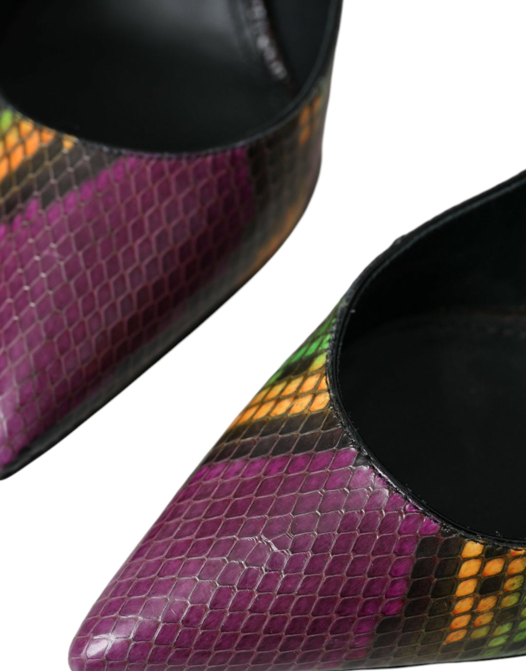 Dolce &amp; Gabbana Multicolor Exotische Leder Heels Pumps Schuhe