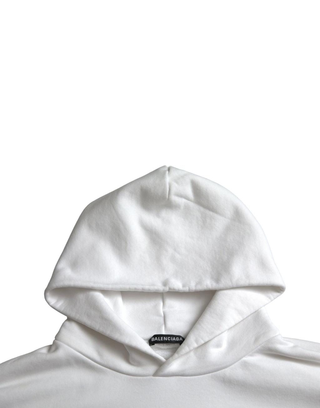 Balenciaga – Weißer Kapuzenpullover aus Baumwolle mit Logo