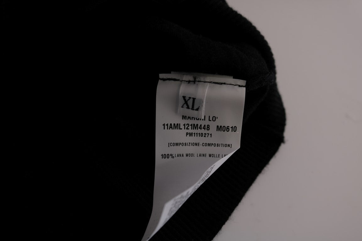MARGHI LO‘ Eleganter schwarzer Woll-Cardigan