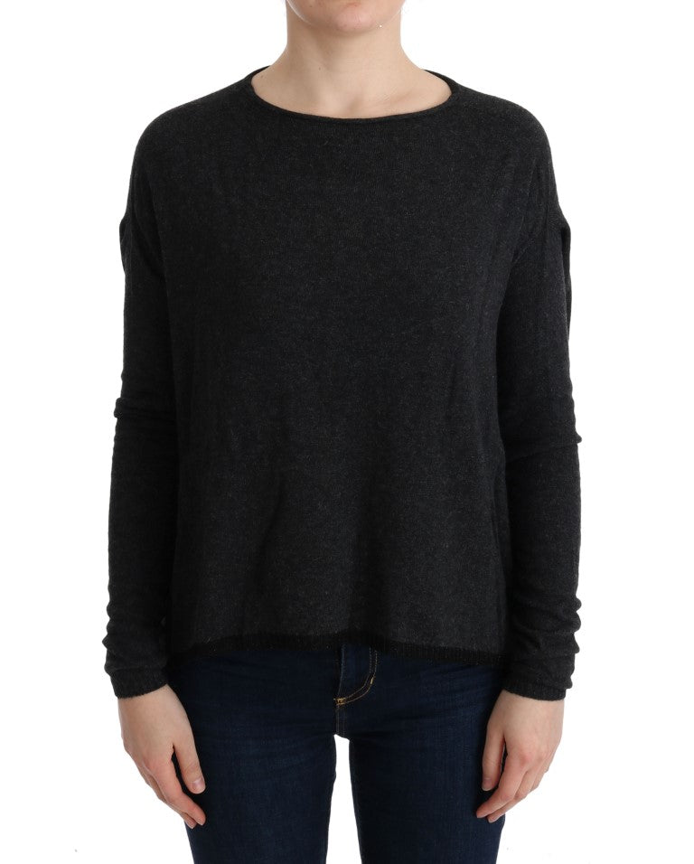 Eleganter grauer Rundhalspullover von Costume National