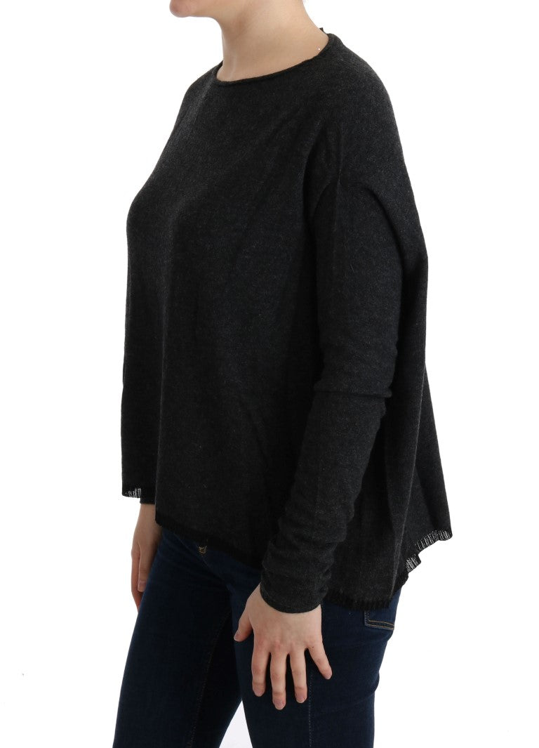 Eleganter grauer Rundhalspullover von Costume National