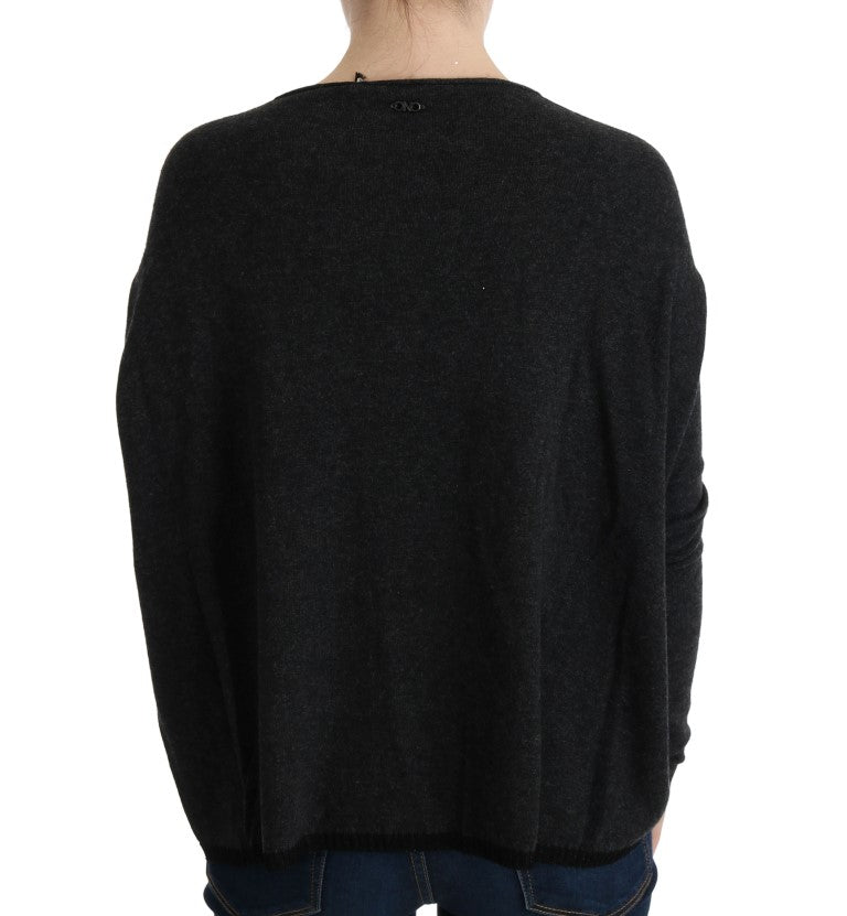 Eleganter grauer Rundhalspullover von Costume National