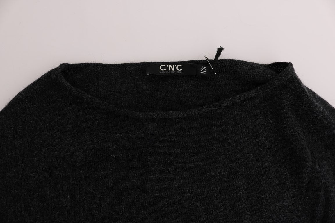 Eleganter grauer Rundhalspullover von Costume National
