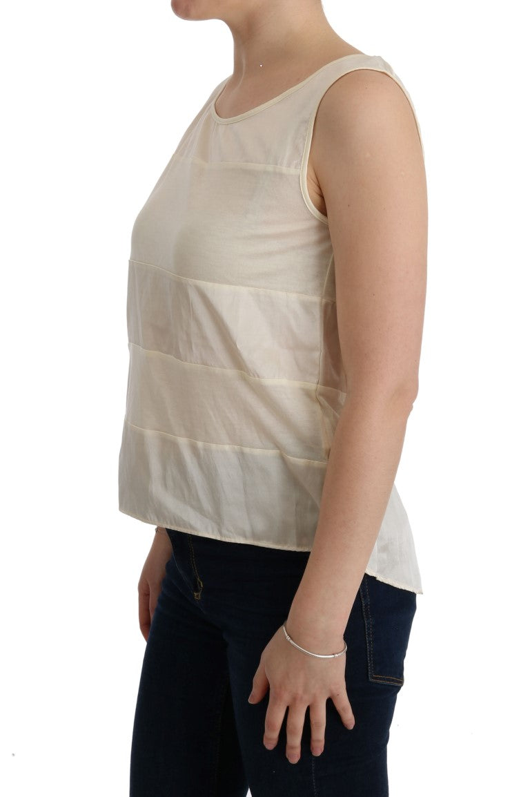 Costume National Beige ärmelloses Modal-Top - Elevated Basics