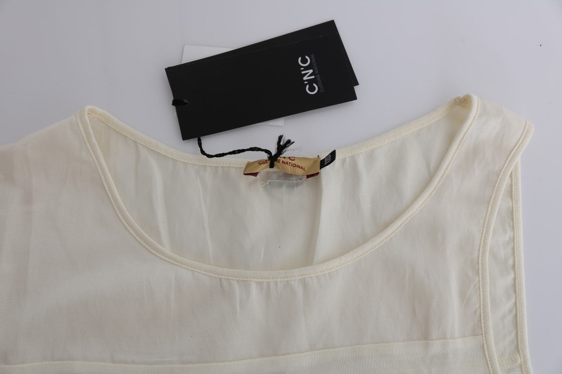 Costume National Beige ärmelloses Modal-Top - Elevated Basics