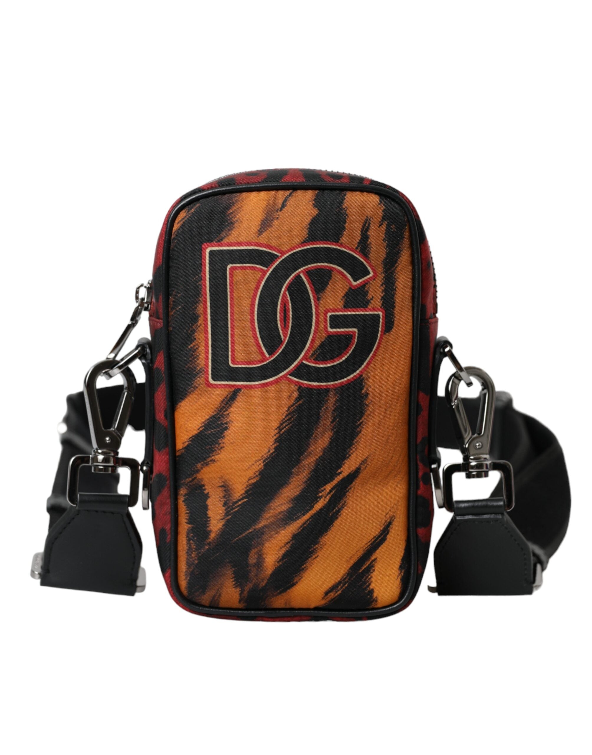 Sac bandoulière Dolce &amp; Gabbana en nylon multicolore à imprimé tigre et logo