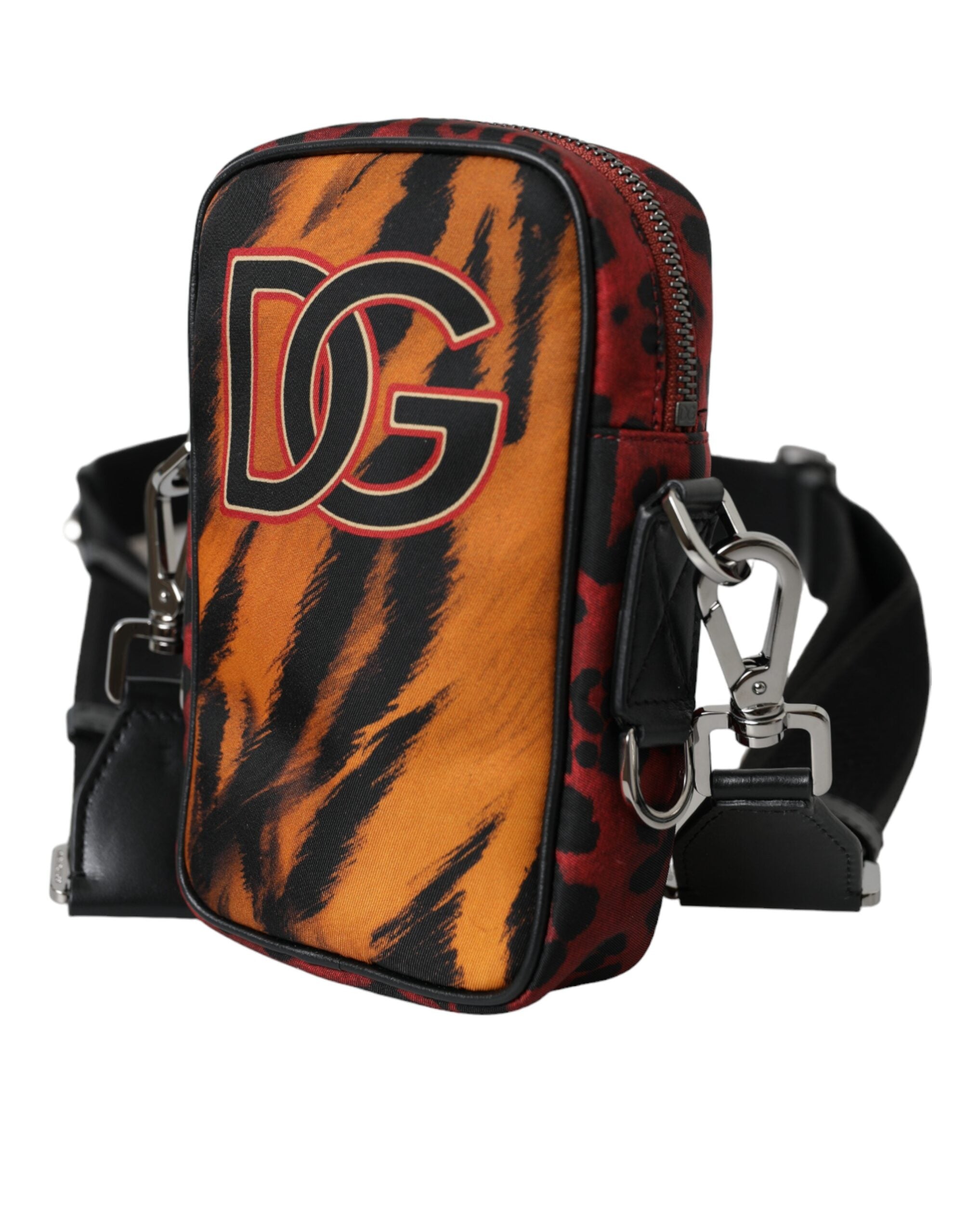 Sac bandoulière Dolce &amp; Gabbana en nylon multicolore à imprimé tigre et logo