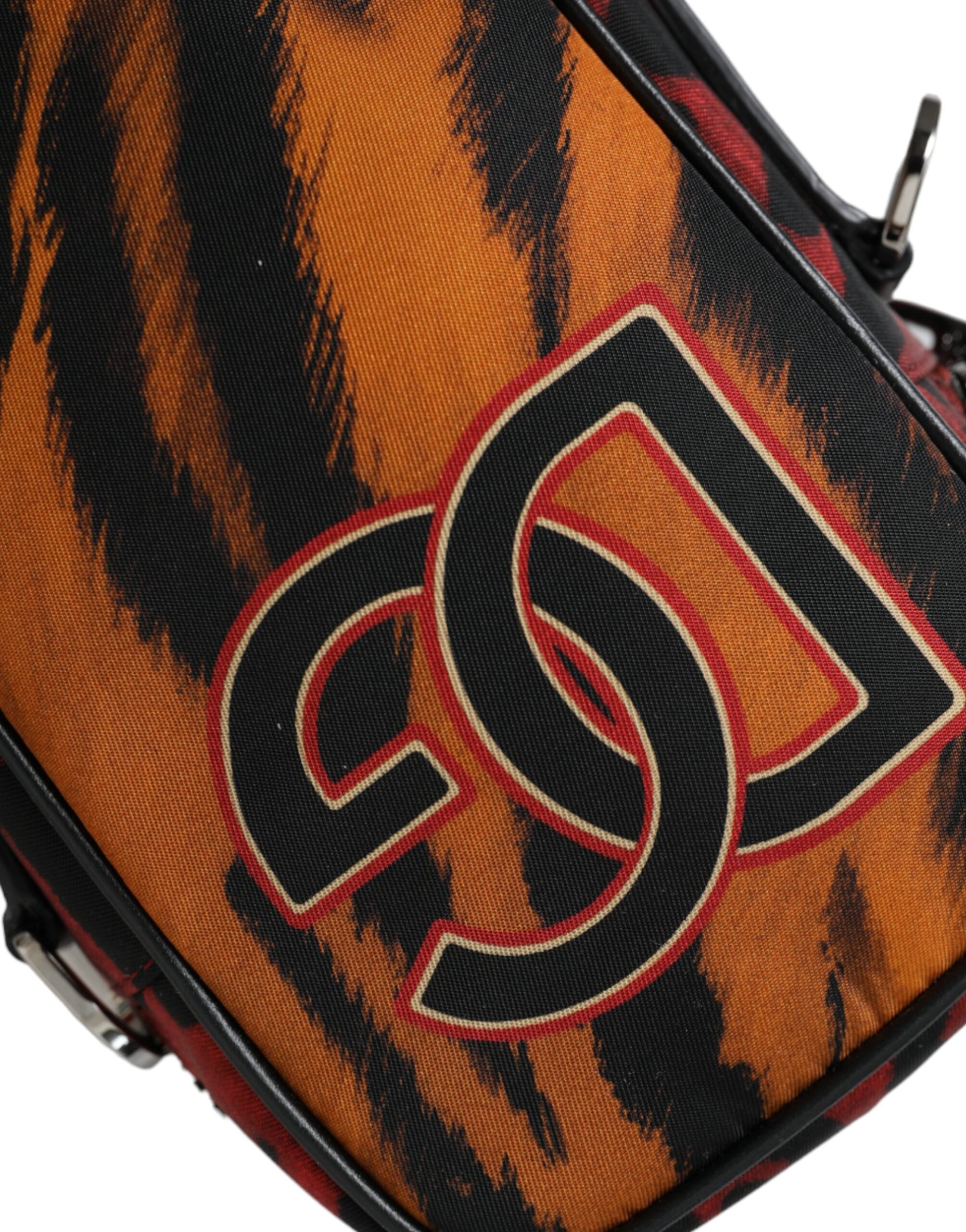 Sac bandoulière Dolce &amp; Gabbana en nylon multicolore à imprimé tigre et logo