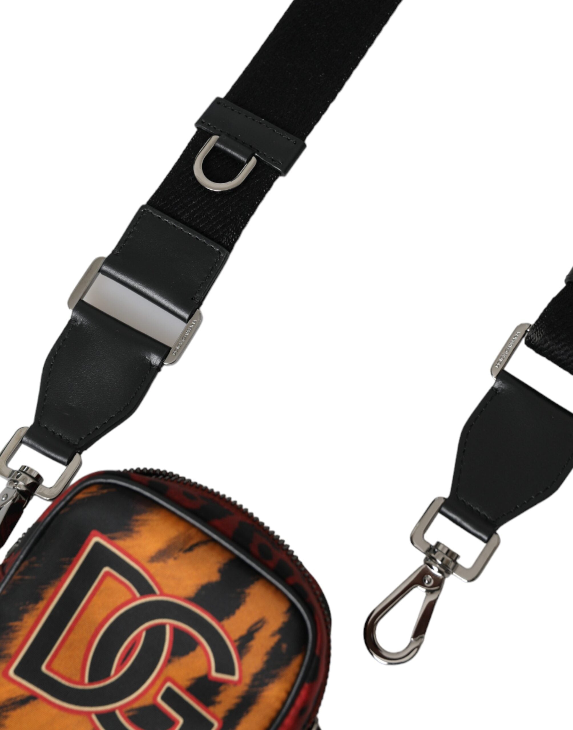Sac bandoulière Dolce &amp; Gabbana en nylon multicolore à imprimé tigre et logo