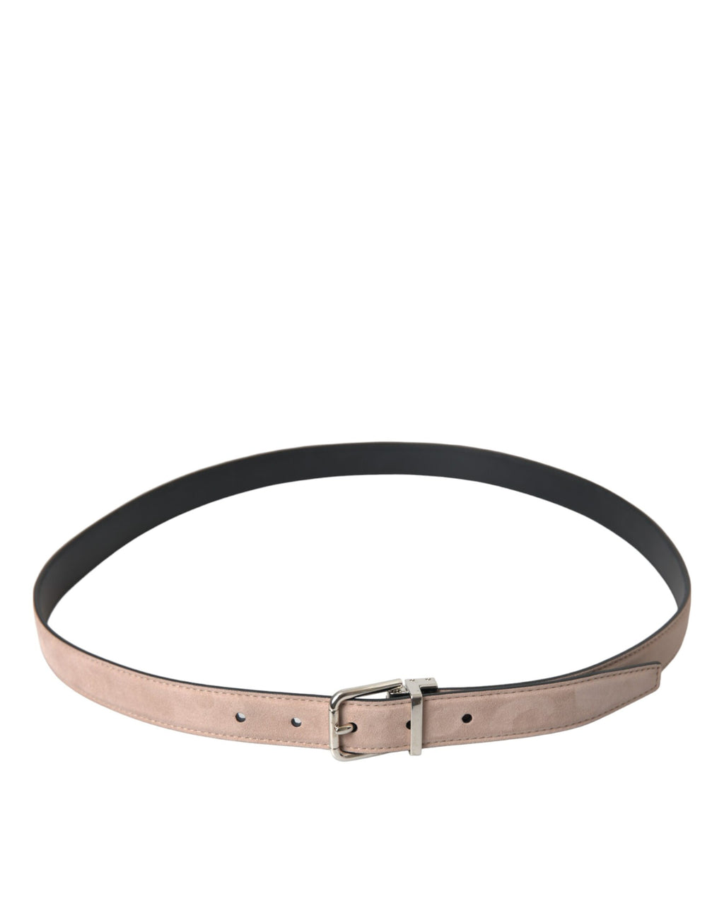 Ceinture Dolce &amp; Gabbana en daim beige avec boucle argentée pour homme