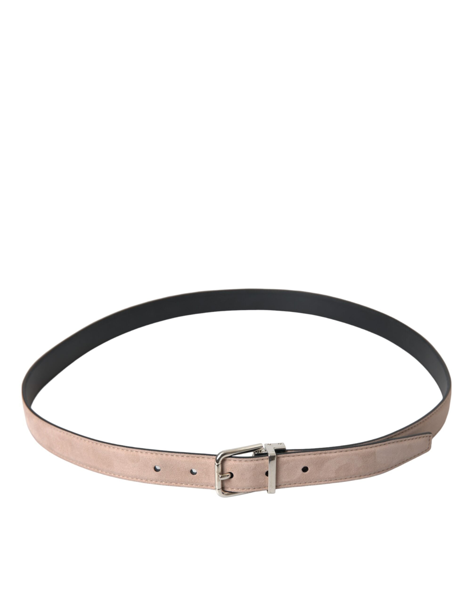 Ceinture Dolce &amp; Gabbana en daim beige avec boucle argentée pour homme