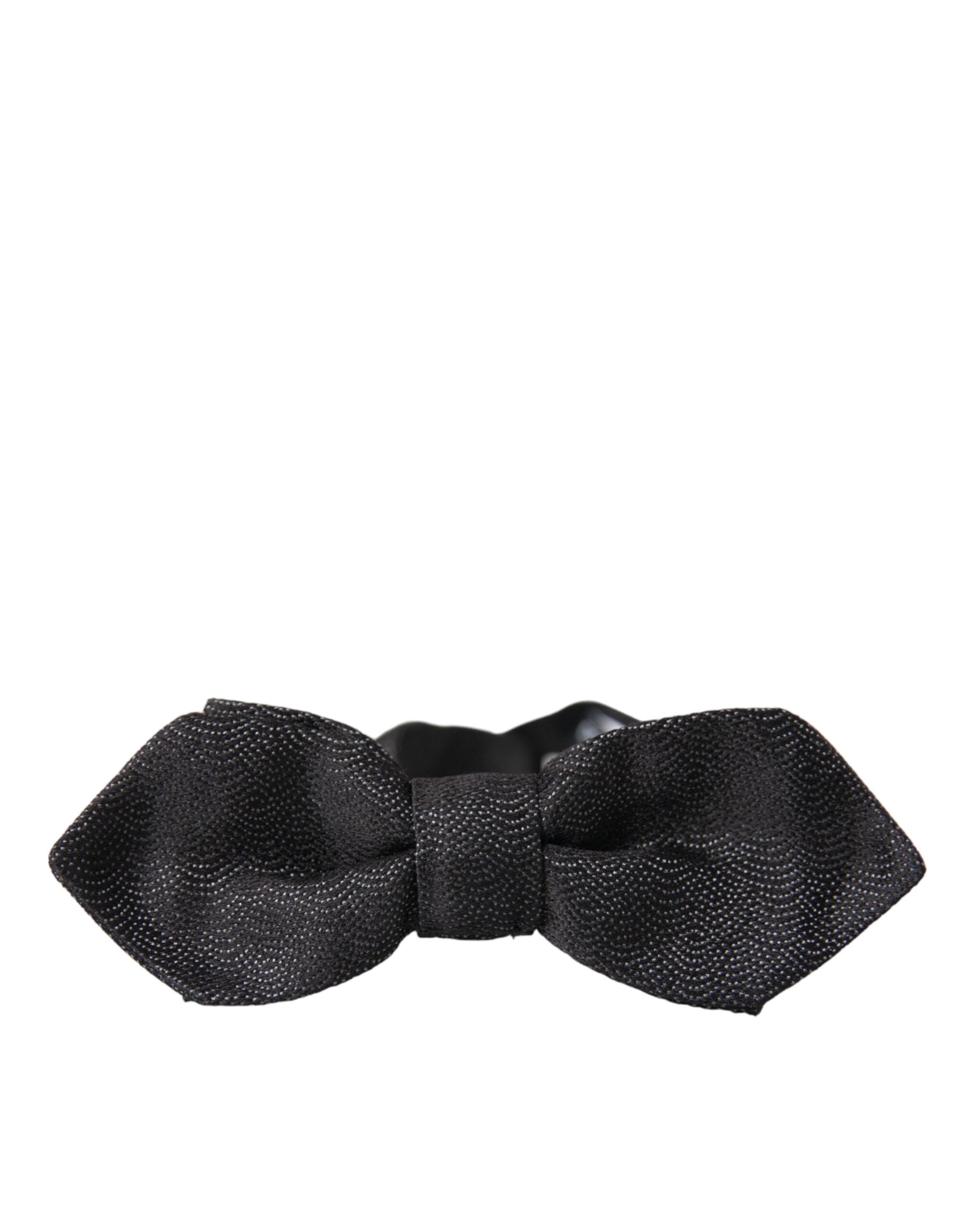 Dolce &amp; Gabbana – Schwarze, verstellbare Herrenfliege aus Seide