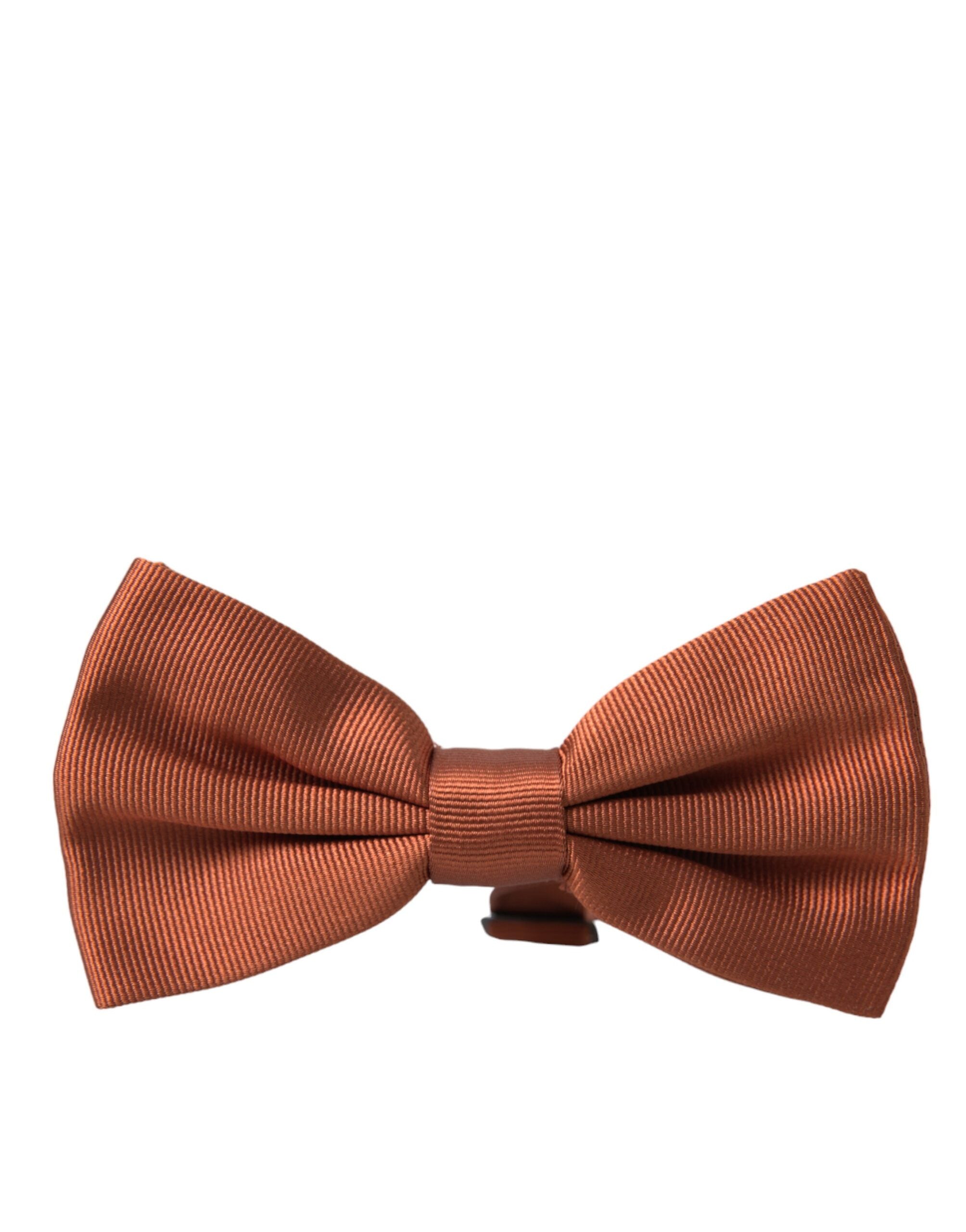 Dolce &amp; Gabbana Herrenfliege aus brauner Seide mit verstellbarem Hals