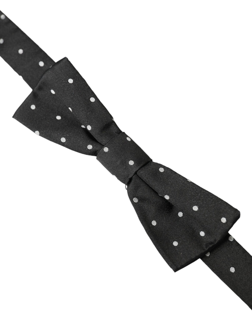 Dolce &amp; Gabbana Schwarz-Weiß Polka Dot Seide Herren Fliege