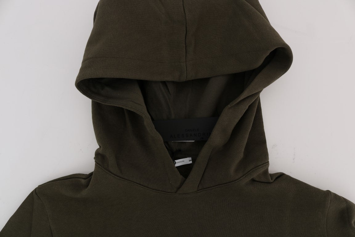 Daniele Alessandrini Pull en coton à capuche vert