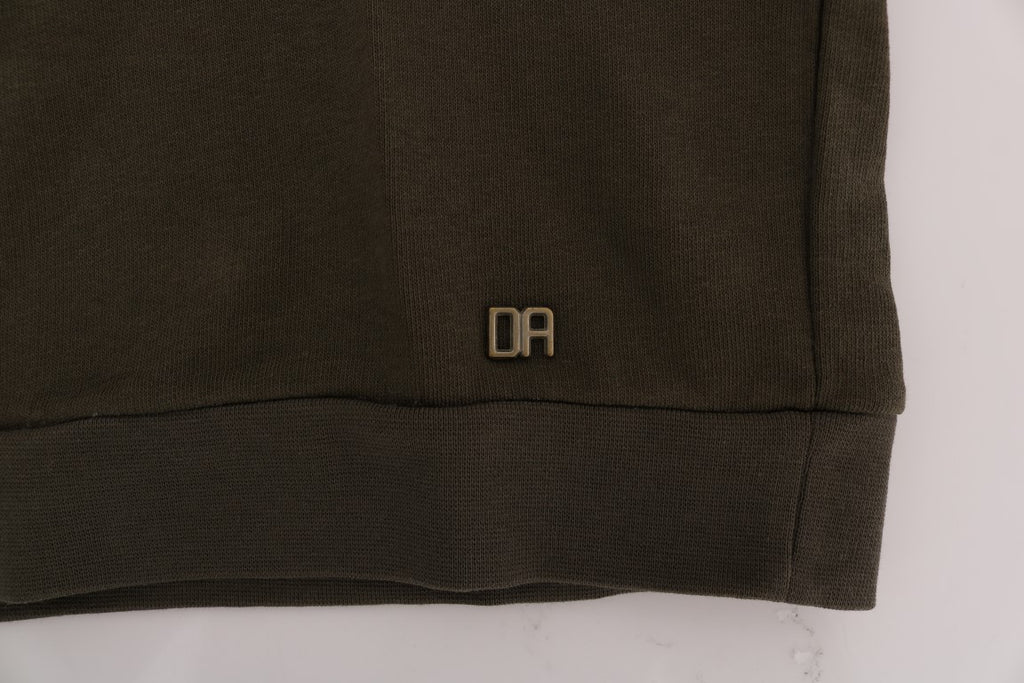 Daniele Alessandrini Pull en coton à capuche vert