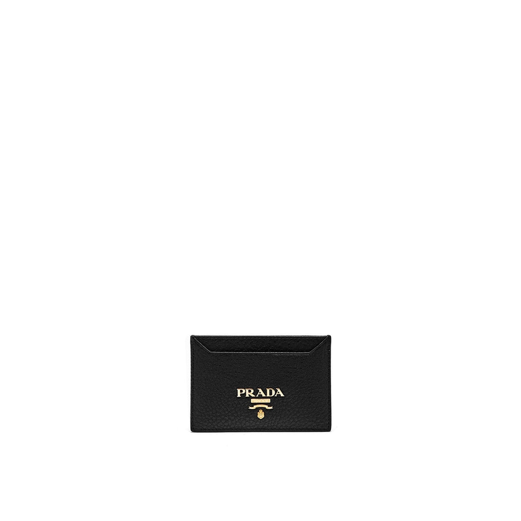 Prada Logo Leather Card Holder