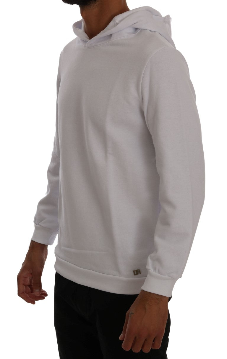 Daniele Alessandrini Pull en coton à capuche blanc