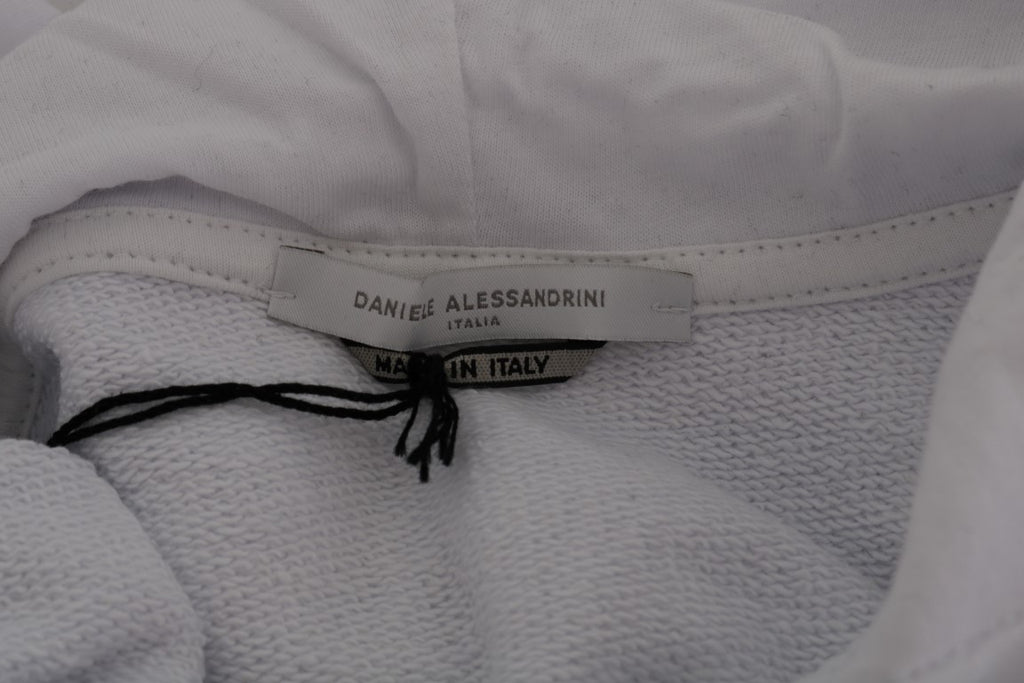 Daniele Alessandrini Pull en coton à capuche blanc