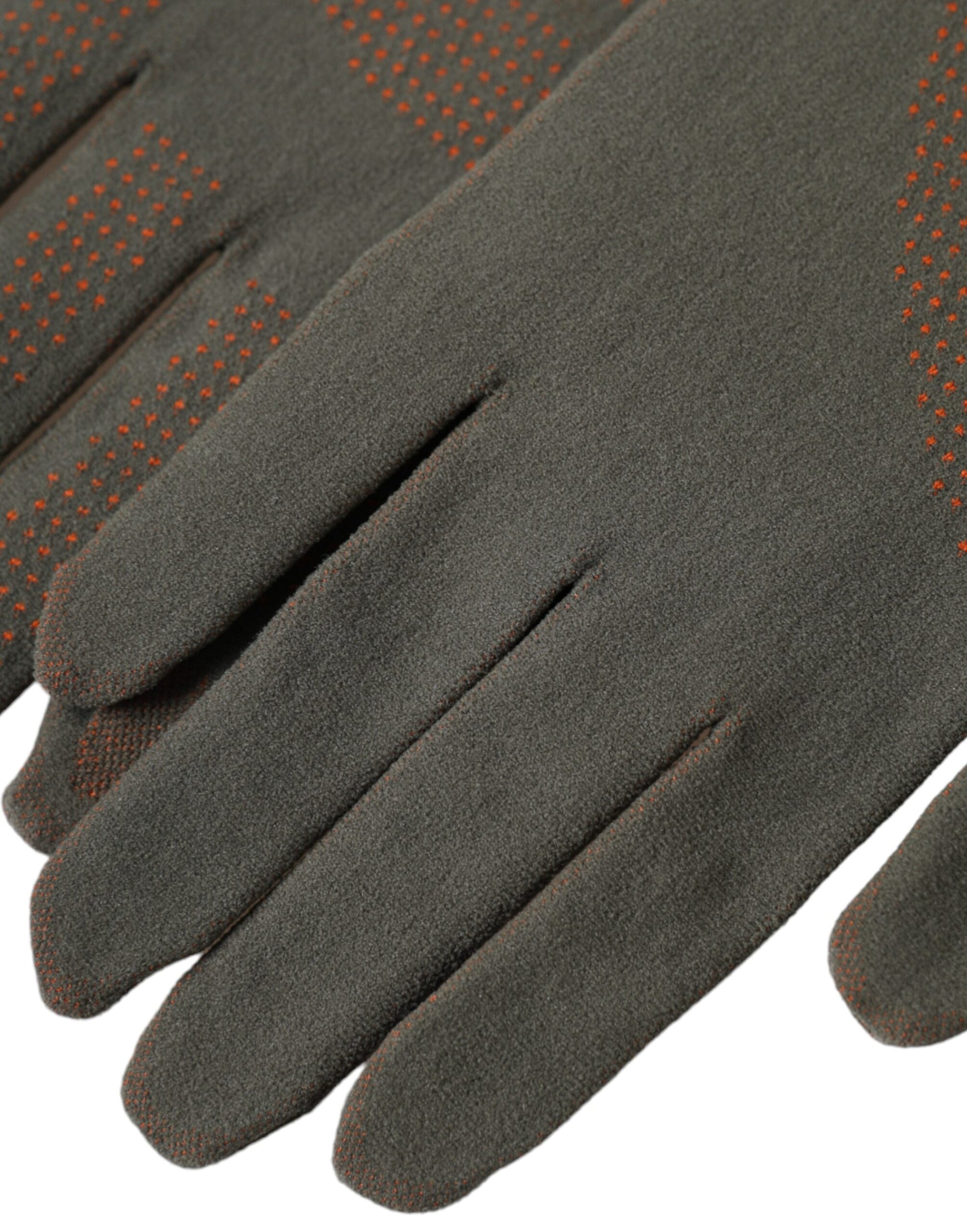 Dolce &amp; Gabbana – Handgelenklange Handschuhe aus Stretch-Baumwolle in Braun