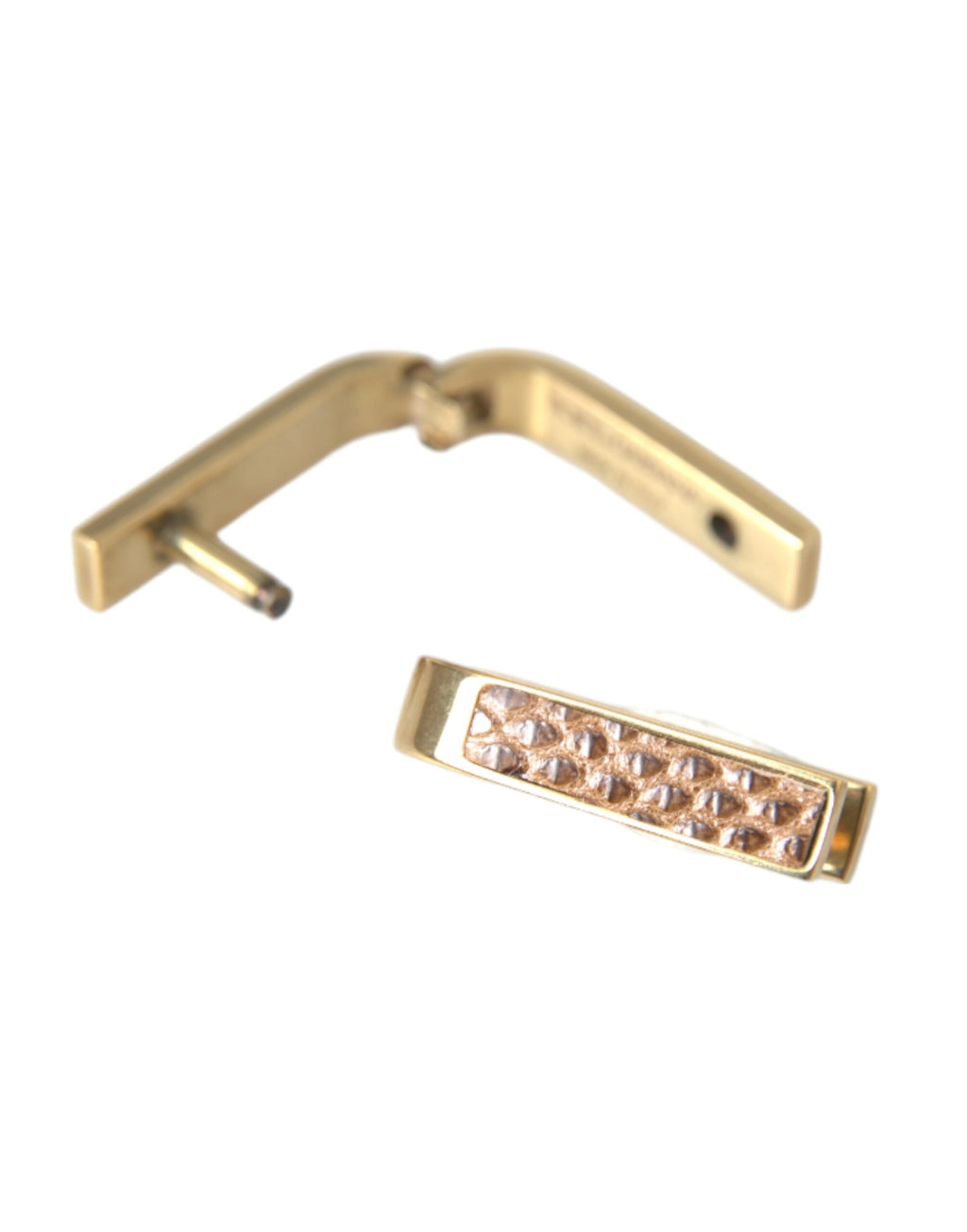 Boutons de manchette Dolce &amp; Gabbana pour homme en laiton plaqué or
