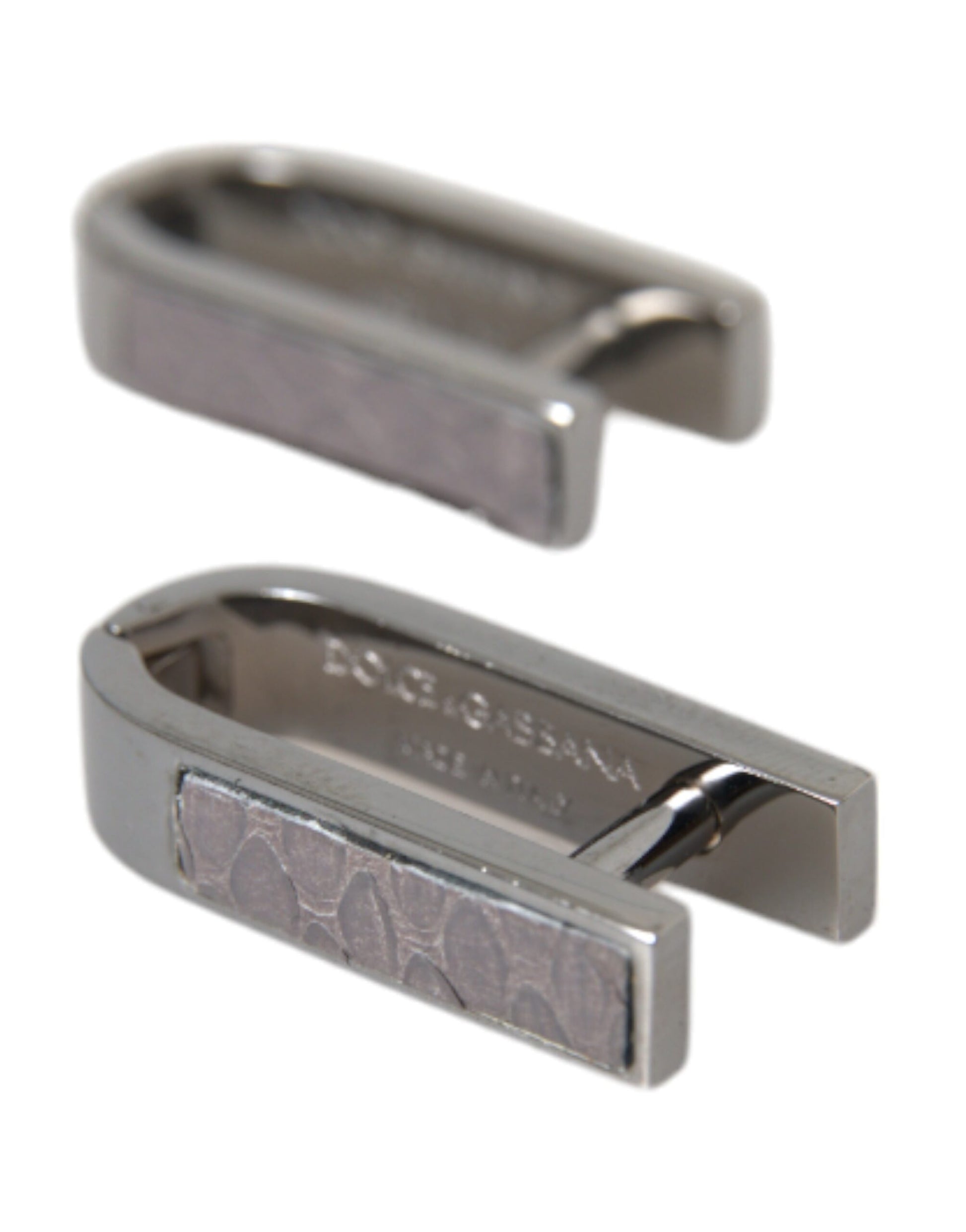 Dolce &amp; Gabbana Herren-Manschettenknöpfe aus versilbertem Metall und Messing