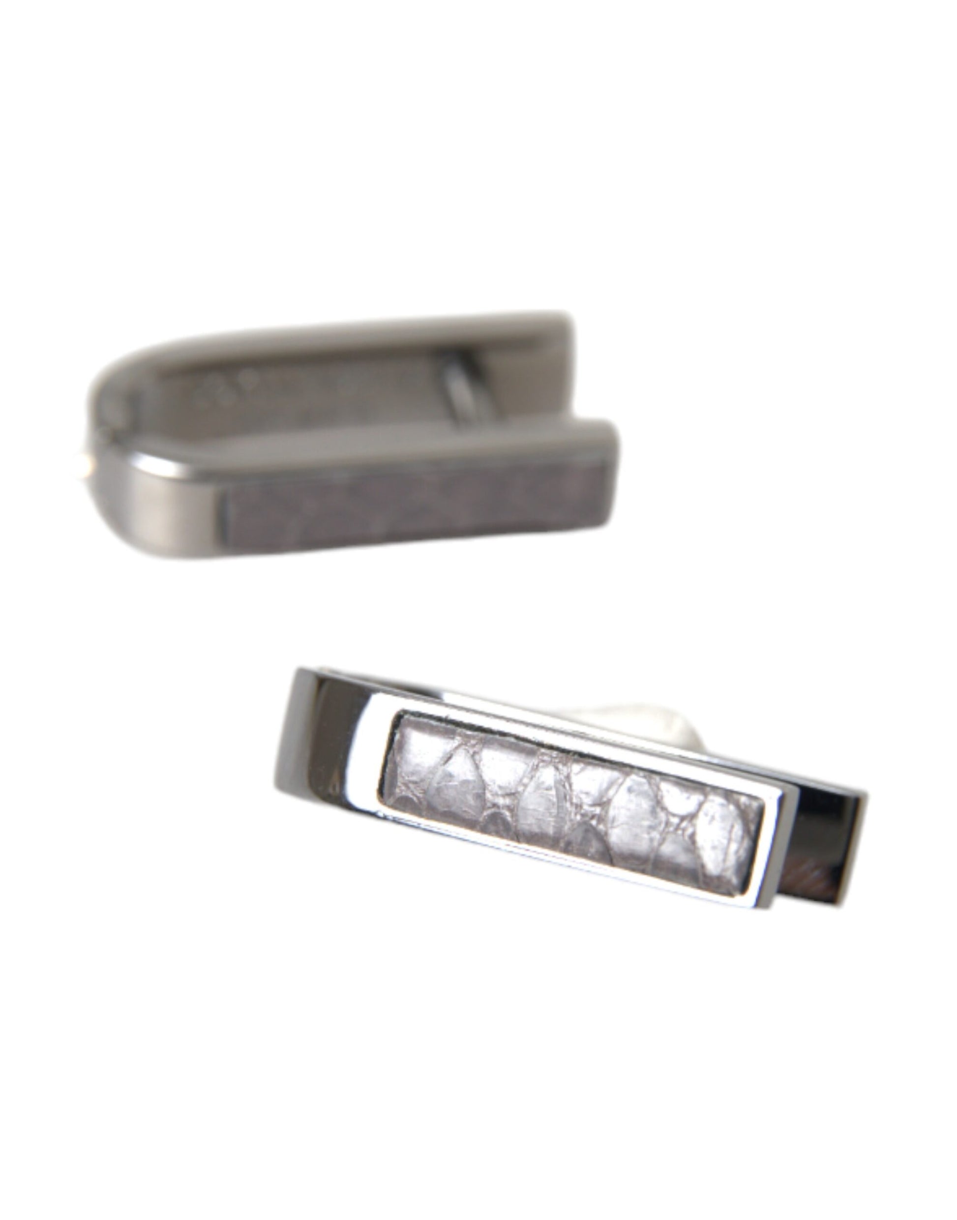 Dolce &amp; Gabbana Herren-Manschettenknöpfe aus versilbertem Metall und Messing