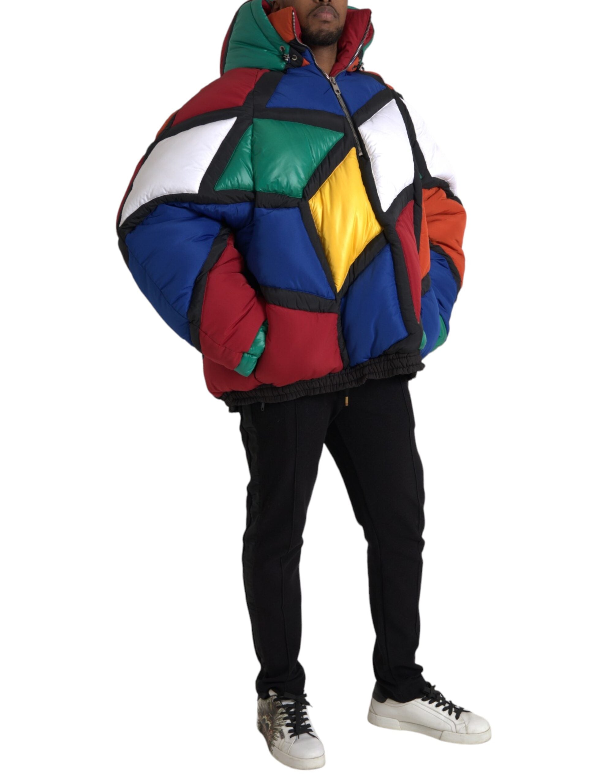 Dolce &amp; Gabbana Doudoune matelassée à capuche multicolore