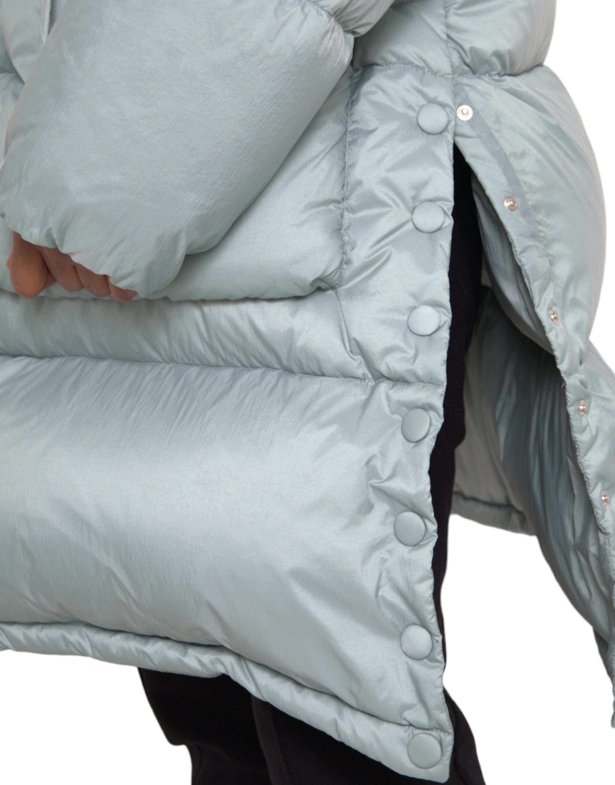 Dolce &amp; Gabbana Doudoune matelassée à capuche bleu clair pour homme