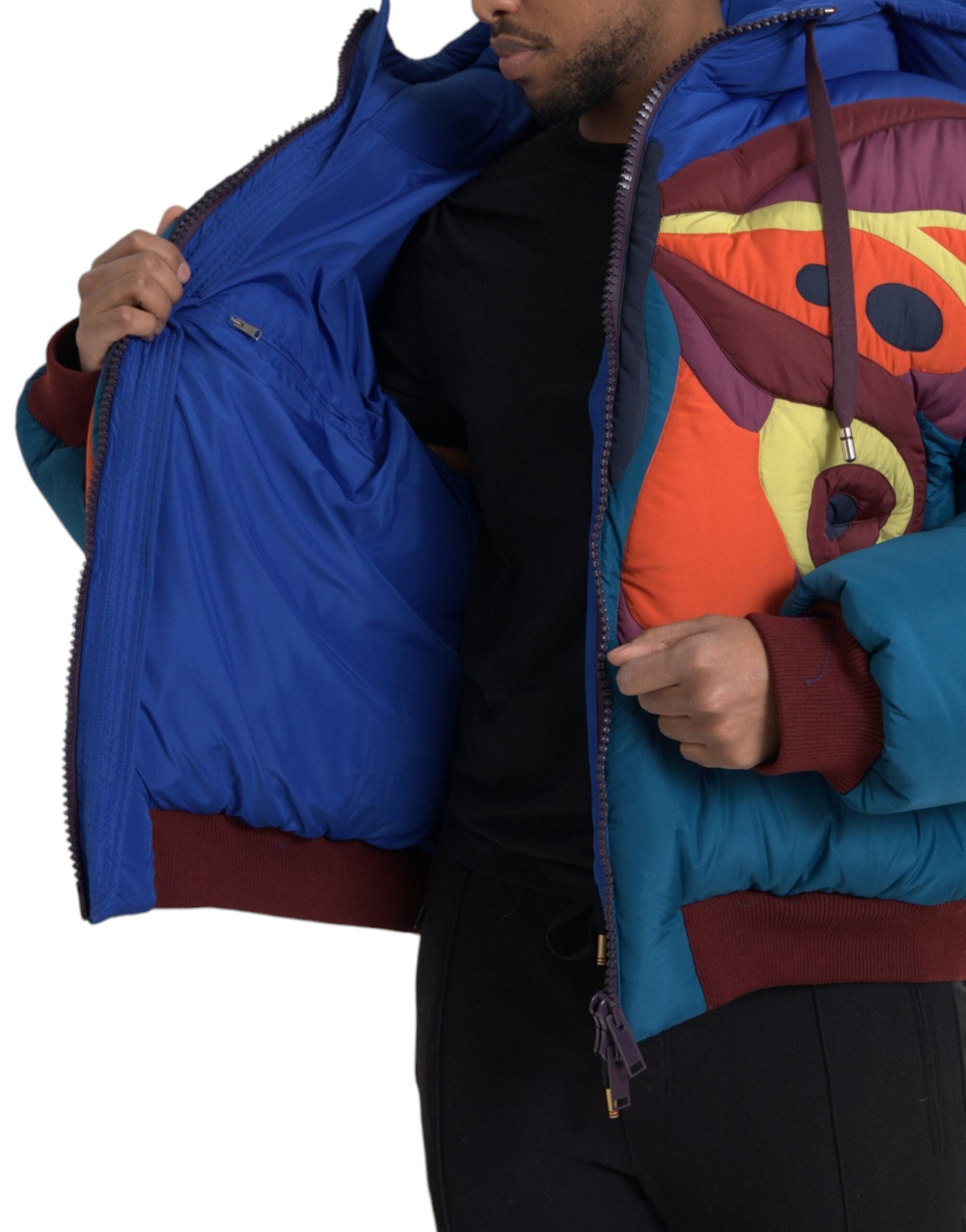 Dolce &amp; Gabbana Doudoune à capuche multicolore à motif papillon