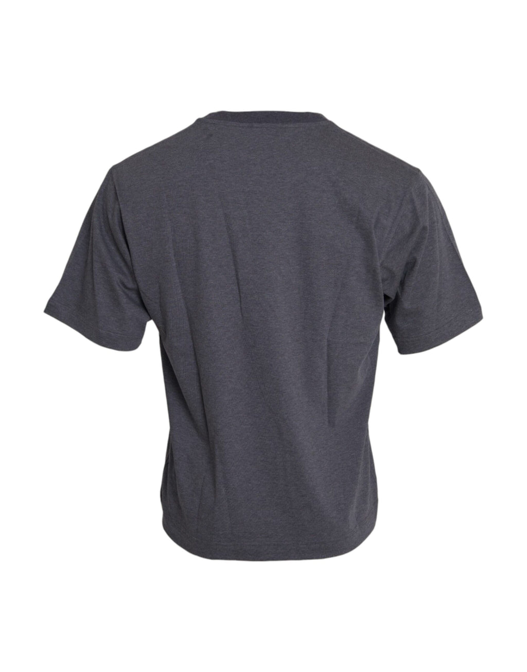 T-shirt à manches courtes et col rond en coton gris Dolce &amp; Gabbana