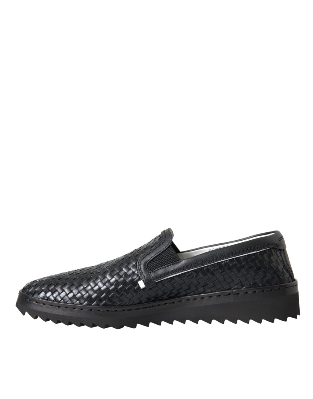 Mocassins Dolce &amp; Gabbana en cuir de buffle tressé noir pour homme