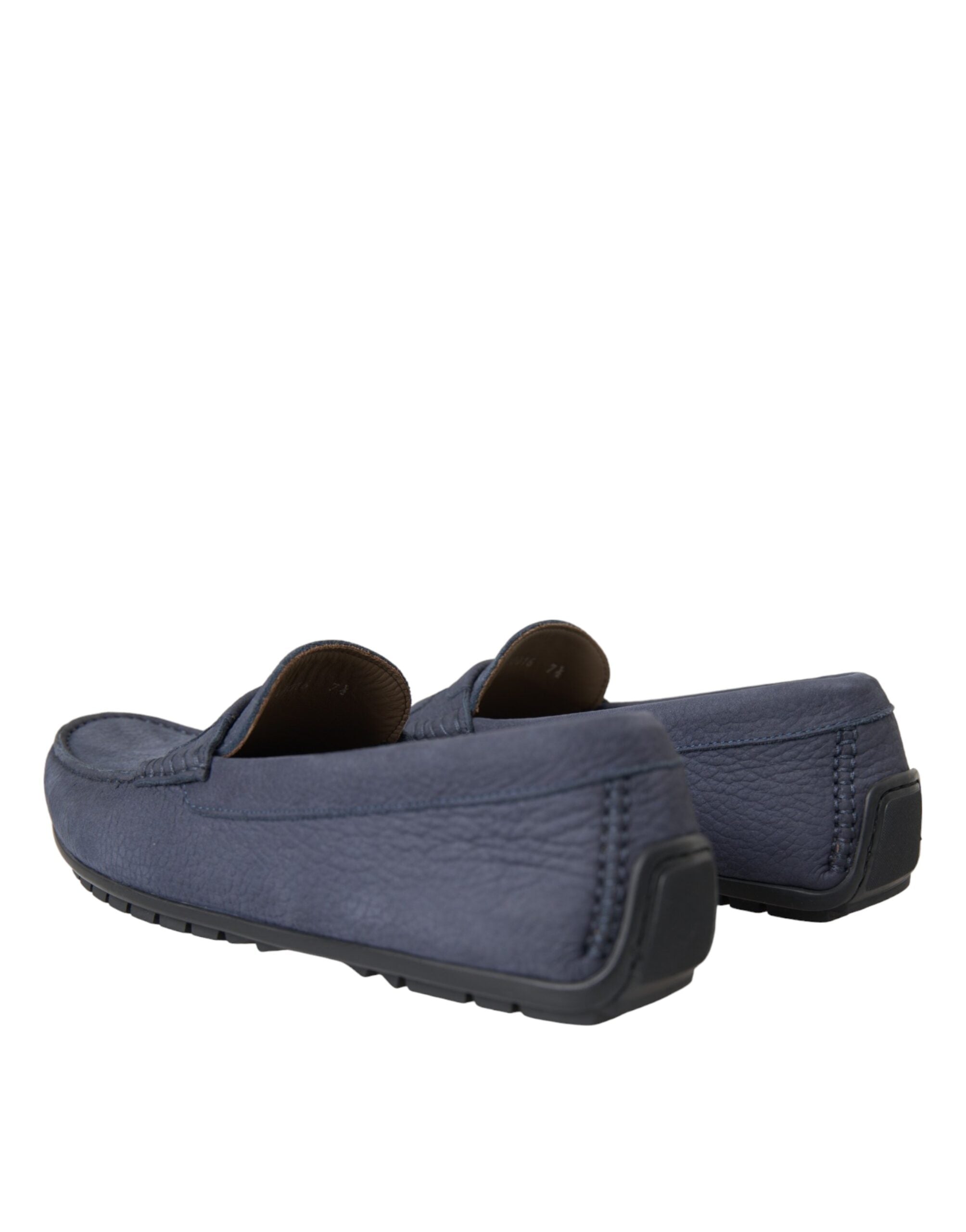 Mocassins à enfiler en cuir de veau bleu Dolce &amp; Gabbana