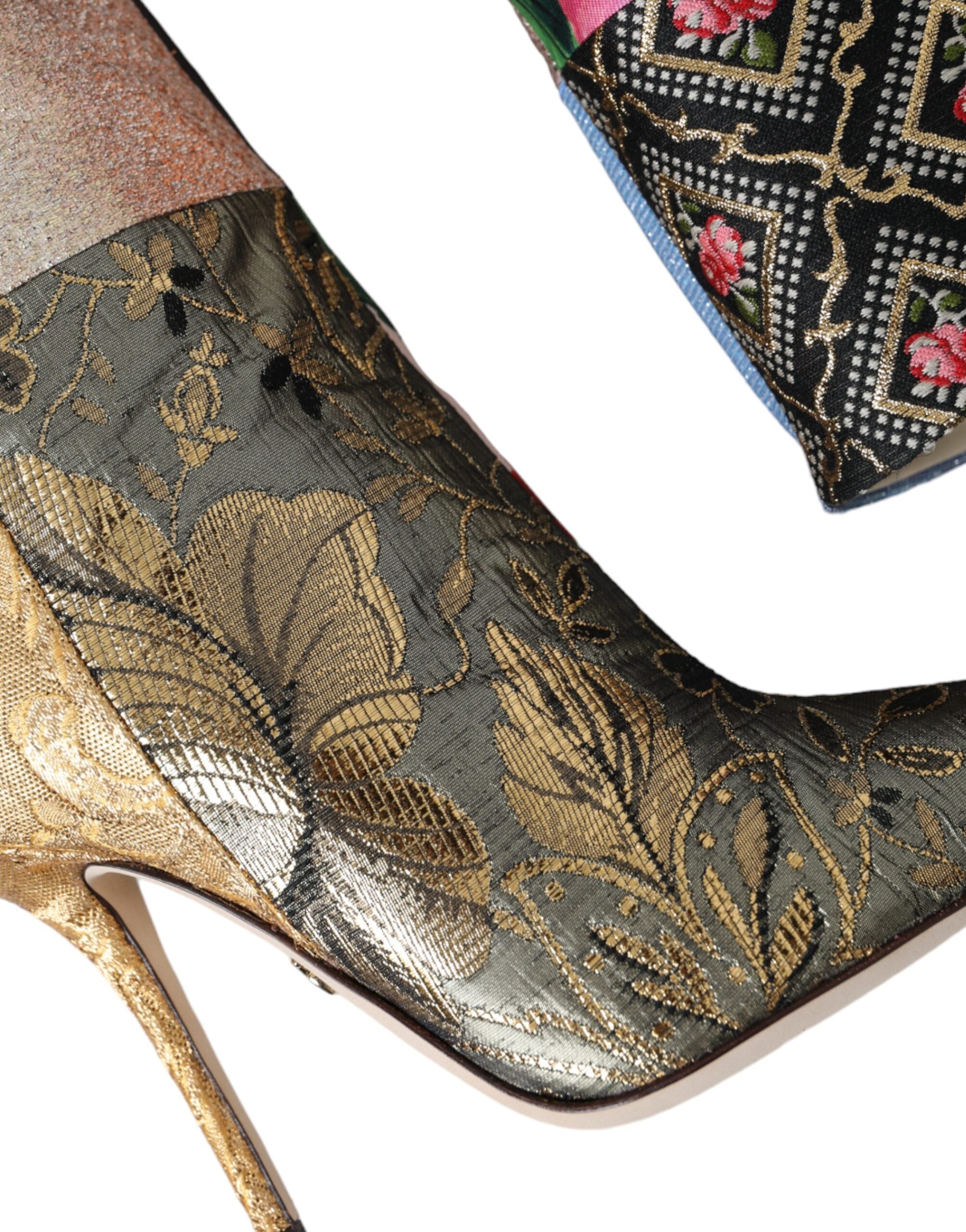 Dolce &amp; Gabbana – Stiefel mit Absatz und mehrfarbigem Patchwork-Print