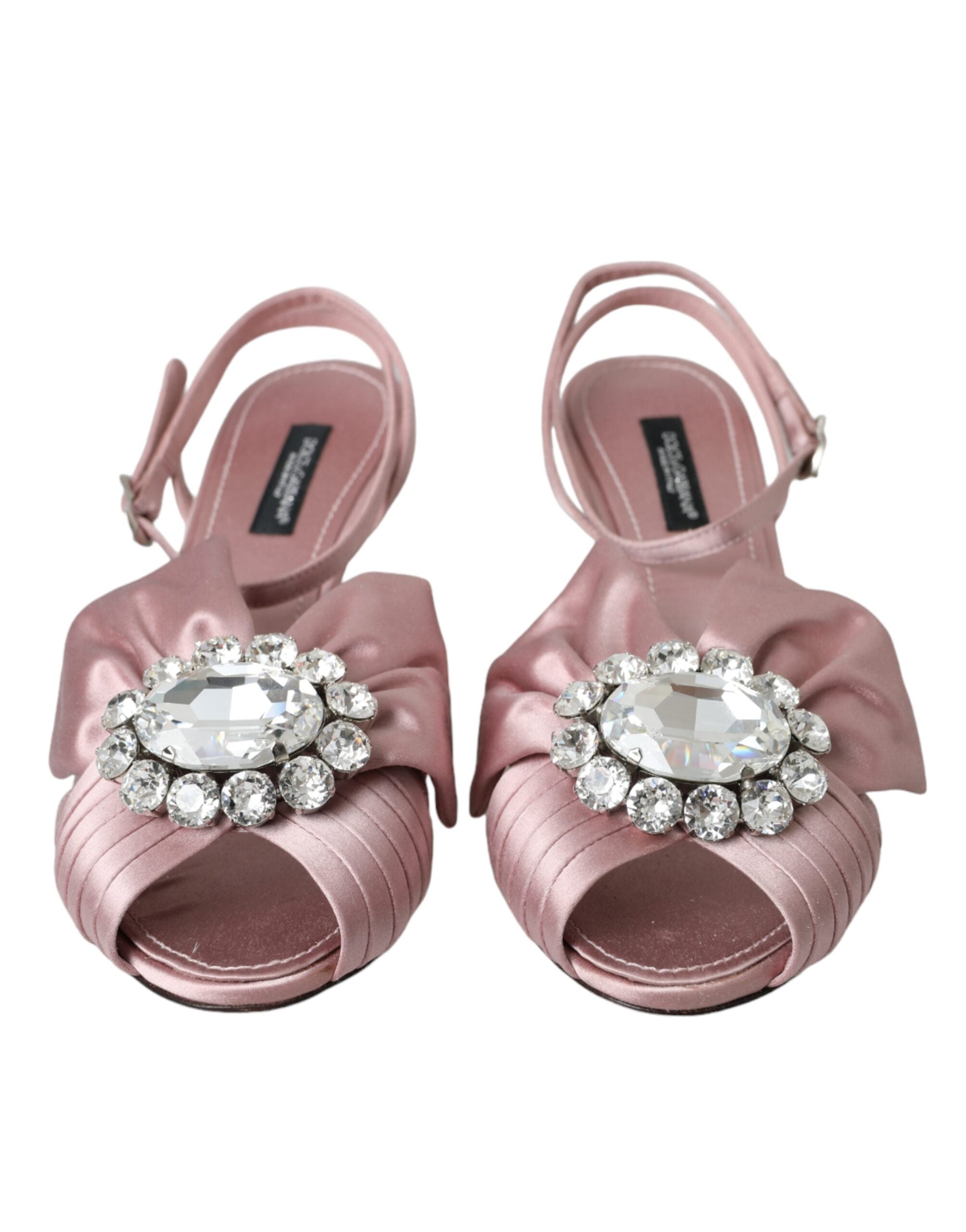 Sandales à talons en cristal roses Keira de Dolce &amp; Gabbana