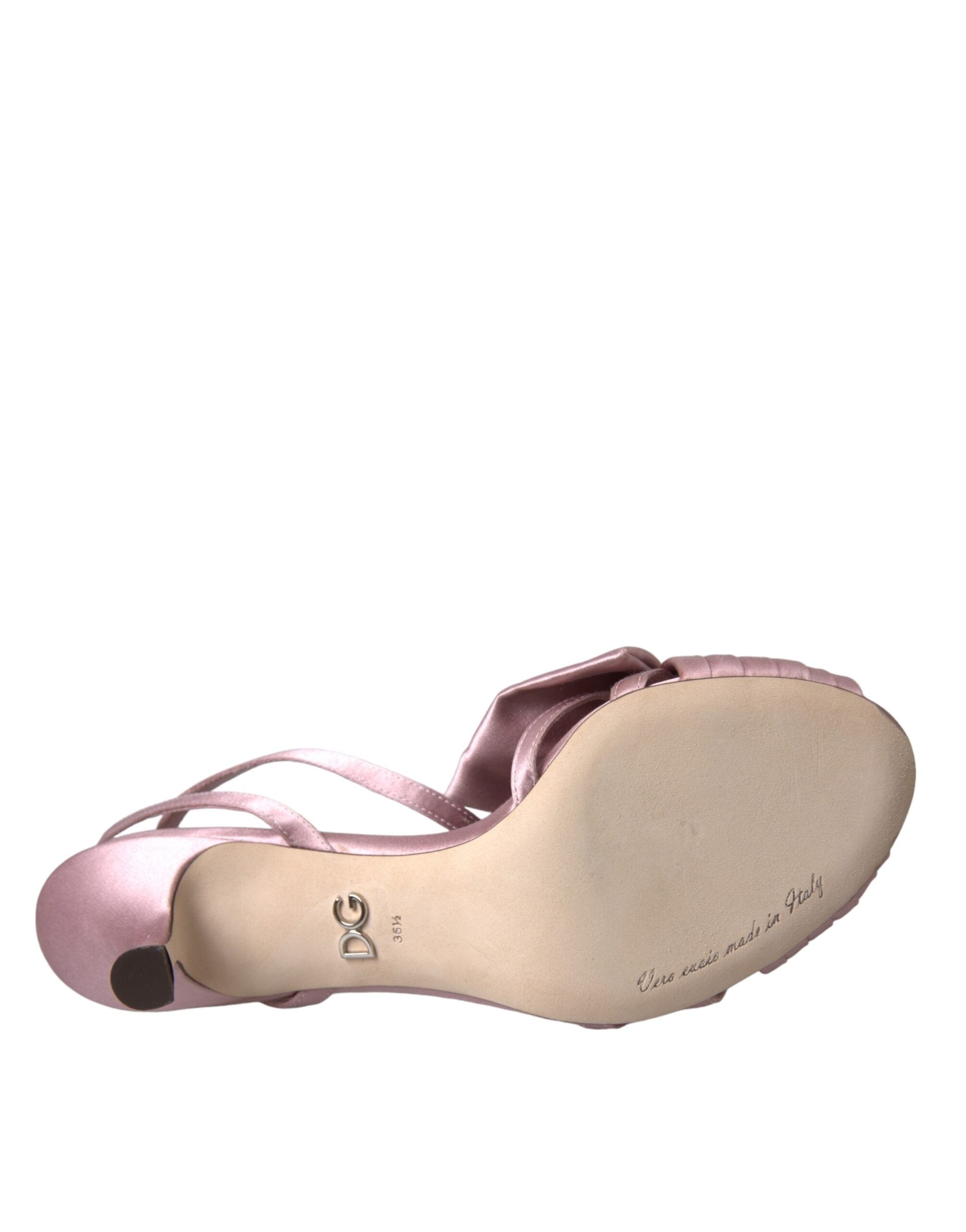Sandales à talons en cristal roses Keira de Dolce &amp; Gabbana