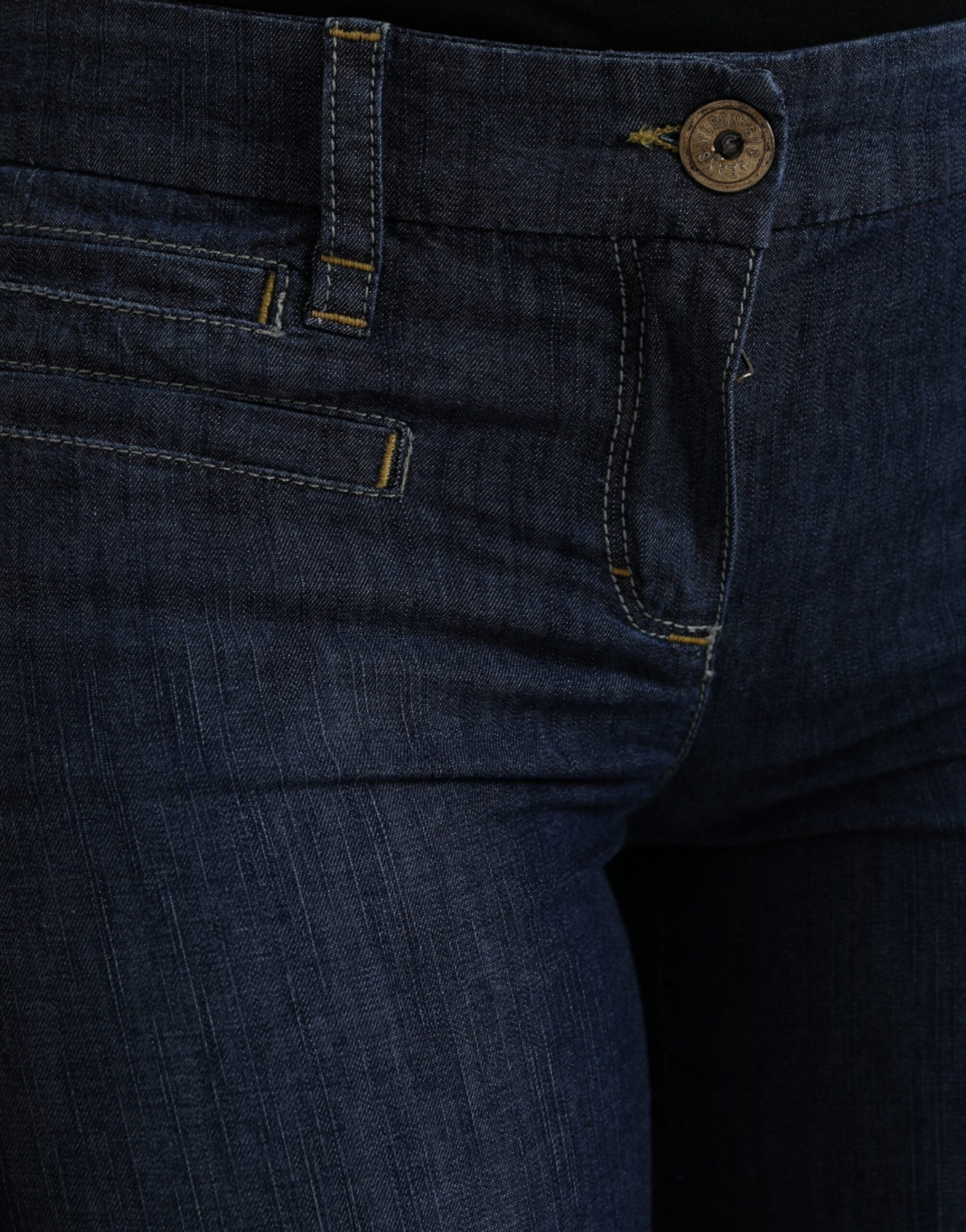 PLEIN SUD Dunkelblaue Bootcut-Jeans aus Baumwolle