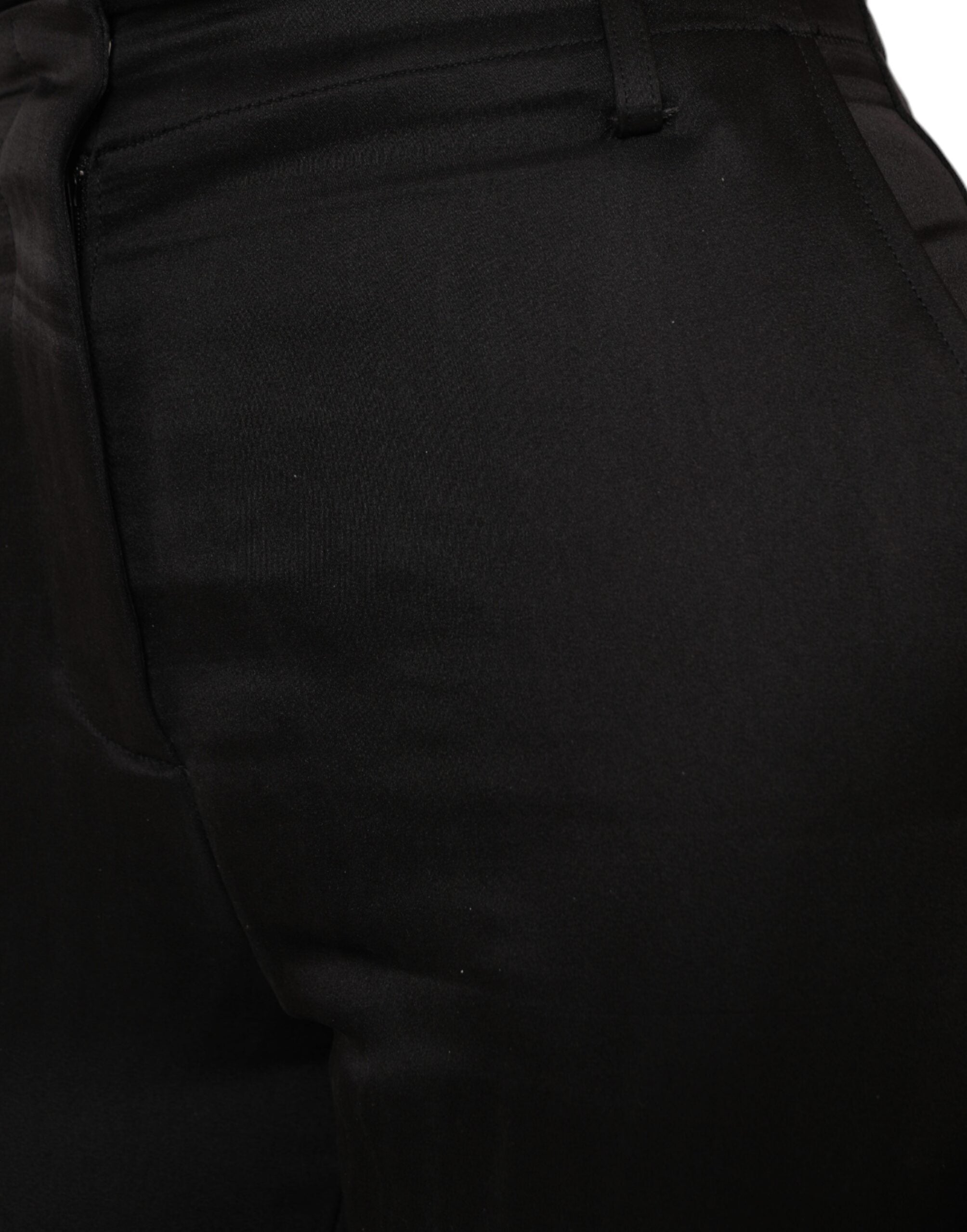 Ermanno Scervino – Schwarze Caprihose mit hoher Taille und verkürzter Länge