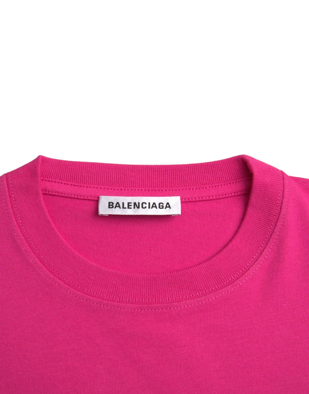 Balenciaga – T-Shirt aus Baumwolle mit Rundhalsausschnitt und kurzen Ärmeln in Rosa