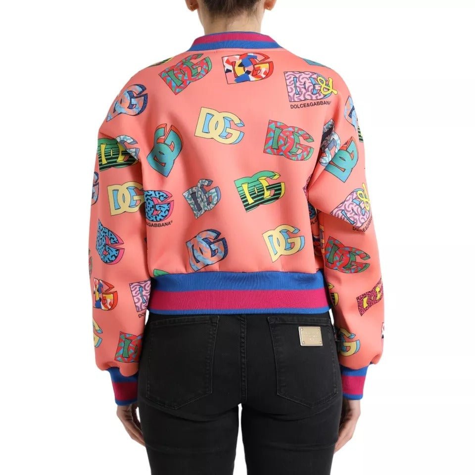 Dolce &amp; Gabbana Lachsrosa Sweatshirt mit Logo-Print