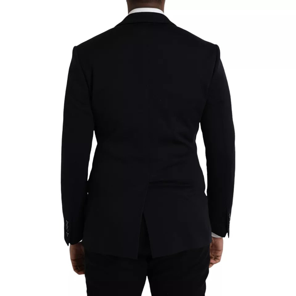 Blazer simple boutonnage en laine bleue Dolce &amp; Gabbana