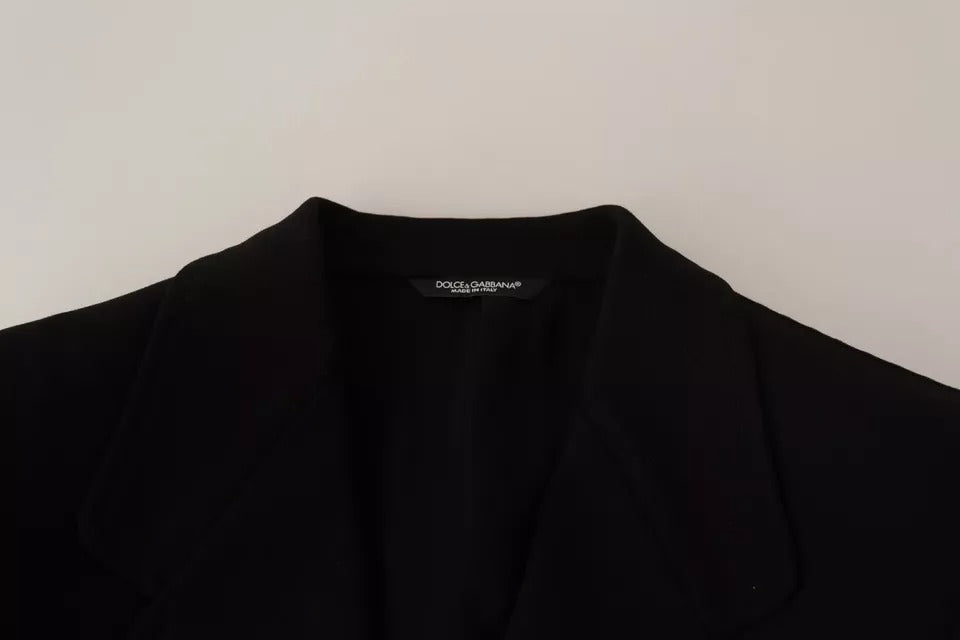 Dolce &amp; Gabbana - Veste-manteau slim en laine noire