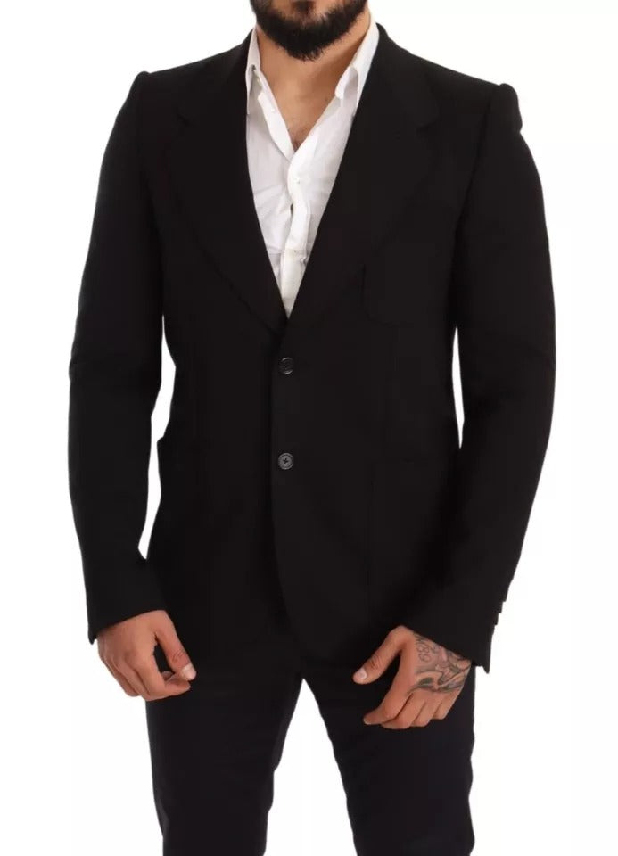 Dolce &amp; Gabbana - Veste-manteau slim en laine noire
